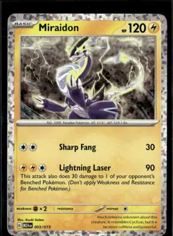 Pokemon Miraidon 003/015 McDonalds Collection 2024 Promo Holo M24en - Image 1