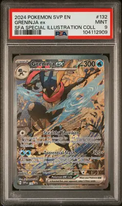 2024 POKEMON SVP EN-SV BLACK STAR PROMO #132 GRENINJA EX PSA 9 - Image 1