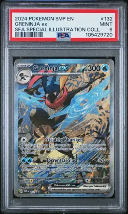 2024 POKEMON SVP EN-SV BLACK STAR PROMO #132 GRENINJA EX PSA 9 - Image 1