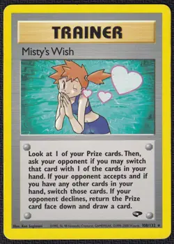 Pokemon Misty’s Wish 108/132 Non-Holo Rare Gym Challenge - Image 1