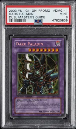 2003 YU-GI-OH! PROMO DUEL MASTER'S GUIDE #001 DARK PALADIN PSA 9 - Image 1