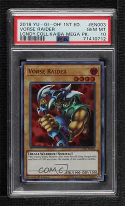 Vorse Raider 1st Ed. YuGiOh Legendary Collection Kaiba PSA 10 GEM MT - Image 1