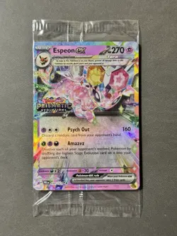 Pokemon TCG Espeon EX 034/131 STAMPED PROMO Card Prismatic Evolutions SEALED - Image 1