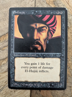 El Hajjaj Magic the Gathering Arabian Nights card MtG Played - Image 1