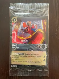 NEW 2025 D23 Gold Member Exclusive Iago Out of Reach Sealed Lorcana Foil Card - Image 1