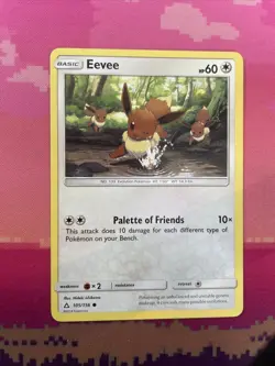 Pokemon Card Eevee Ultra Prism Common 105/156 Near Mint - Image 1