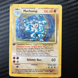 Pokemon TCG Machamp Base Set 8/102 Holo 1st Edition Holo Rare (Used Card) - Image 1