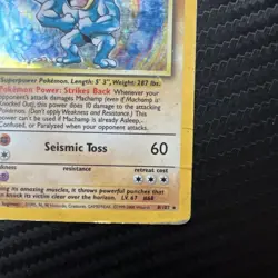 Pokemon TCG Machamp Base Set 8/102 Holo 1st Edition Holo Rare (Used Card) - Image 2