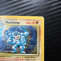 Pokemon TCG Machamp Base Set 8/102 Holo 1st Edition Holo Rare (Used Card) - Image 3