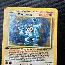 Pokemon TCG Machamp Base Set 8/102 Holo 1st Edition Holo Rare (Used Card) - Image 4