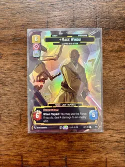 Star Wars Unlimited LotF Prestige Foil Card LOF1102 Mace Windu - Image 1