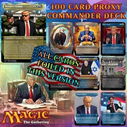 FOILED VERSION Donald Trump - Digital Altered Commander Deck Magic The Gathering - Image 1