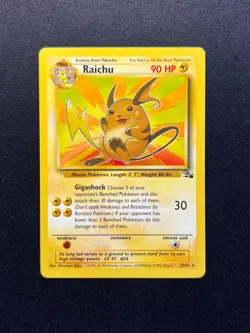Pokemon TCG Raichu Fossil 29/62 Regular Rare LP - Image 1