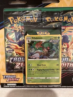 Pokemon TCG Crown Zenith Pin Collection Rillaboom. Brand New And Sealed - Image 2