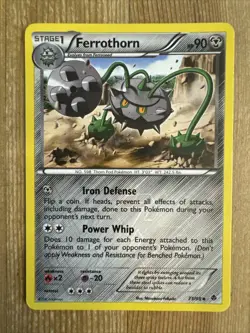 Pokemon TCG Ferrothorn BW - Emerging Powers 73/98 Reverse Holo Uncommon MP/HP - Image 1