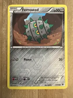 Pokemon TCG Ferroseed BW - Emerging Powers 71/98 Reverse Holo Common HP - Image 1