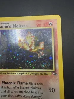 Pokemon Vintage Blaine’s Moltres Gym Heroes 1/132 DOUBLE SWIRL And NEAR MINT!! - Image 4