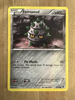 Pokemon TCG Ferroseed BW - Emerging Powers 70/98 Reverse Holo Common NM - Image 1