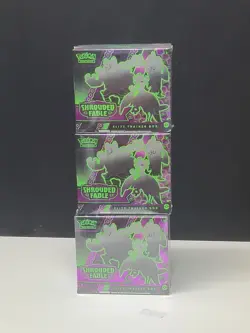 (3x) Pokemon Shrouded Fable Factory Sealed Elite Trainer Box 3 Total - Image 1