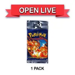 Open Live Pokemon TCG Base Set Unlimited Booster Pack Revised Unlimited Edition - Image 1