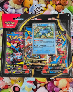 Pokemon TCG Mega Evolution 3 Pack Blister (Golduck) New Sealed - Image 1