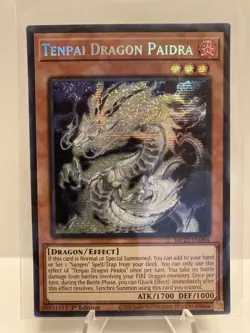 Yu-Gi-Oh! Tenpai Dragon Paidra MP25-EN064 Prismatic Secret Rare 1st Edition NM - Image 1