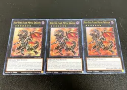 MINT 3X RED-EYES FLARE METAL DRAGON RA01-EN038 ULTRA RARE YUGIOH 1st Edition - Image 1