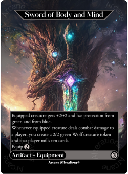 Sword of Body and Mind - Full Art Altered Art Custom Proxy Cards - Image 1