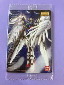 XXXG-00W0 WING GUNDAM ZERO GUNDAM Wafer Card BANDAI Very Rare Japanese - Image 1