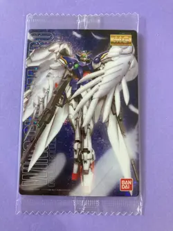 XXXG-00W0 WING GUNDAM ZERO GUNDAM Wafer Card BANDAI Very Rare Japanese - Image 2