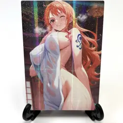 One Piece Nami Sexy Hot Anime Waifu Girl Doujin Lewd Goddess Story ACG Art Card - Image 2