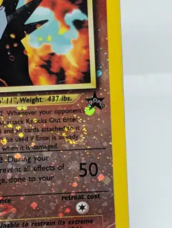 Pokemon Card Entei 34 Black Star Promo Movie Reverse Holo Rare HP SWIRL - Image 2