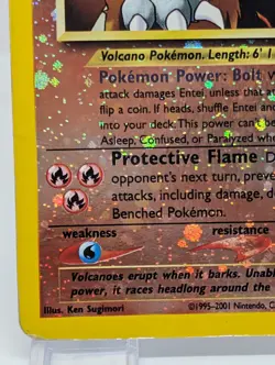 Pokemon Card Entei 34 Black Star Promo Movie Reverse Holo Rare HP SWIRL - Image 5