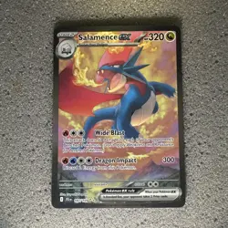 Salamence EX Pokemon Card Wide Blast Dragon Impact HP320 127/124 - Image 1