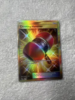 CRUSHING HAMMER 166/156 ULTRA PRISM GOLD SECRET RARE POKEMON CARD TCG SUN & MOON - Image 1