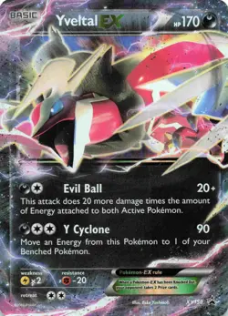 Pokemon Yveltal EX XY150 Promo Black Star Holo Rare Pokemon Card - Image 1