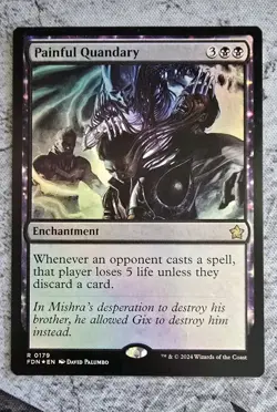 Painful Quandary #179 (Foil) (NM) Foundations FDN Magic MTG - Image 1