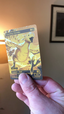 MTG - Traveling Chocobo - Foil - Boarderless - Gold - Altered - WATCH ITEM VIDEO - Image 2