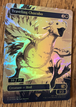 MTG - Traveling Chocobo - Foil - Boarderless - Gold - Altered - WATCH ITEM VIDEO - Image 4