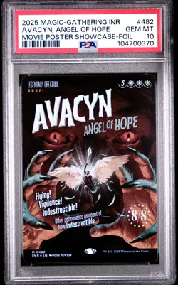 2025 MTG INNISTRAD REMASTERED MOVIE POSTER SC-FOIL AVACYN, ANGEL OF HOPE PSA 10 - Image 1
