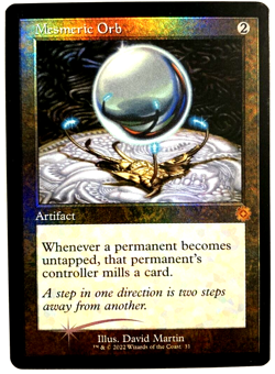 MTG Mesmeric Orb *RETRO FRAME FOIL* Brothers War Retro Artifact 31 NM - Image 1