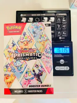 Pokemon TCG Prismatic Evolutions Booster Bundle Box 161.15 g HEAVY GOD U 🔥 - Image 1