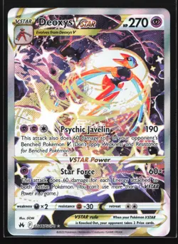 Pokemon Deoxys VSTAR GG46 Crown Zenith Ultra Rare Full Art Holo NM - Image 1