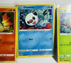 Pokemon TCG Cyndaquil SWSH221 Rowlet SWSH220 Oshawott SWSH22 Black Star Promo NM - Image 3