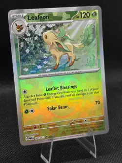 Pokemon TCG Leafeon Master Ball 005/131 Prismatic Evolutions Reverse Holo NM - Image 2