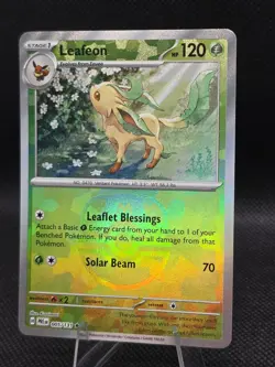 Pokemon TCG Leafeon Master Ball 005/131 Prismatic Evolutions Reverse Holo NM - Image 3