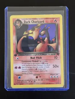 Pokemon TCG Dark Charizard 1st Edition Non-Holo Rare 21/82 - Image 1