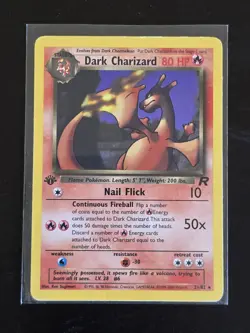 Pokemon TCG Dark Charizard 1st Edition Non-Holo Rare 21/82 - Image 2