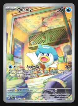 Pokemon Quaxly 206/193 Paldea Evolved Illustration Rare Full Art Holo LP - Image 1