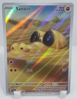 Pokemon Sandile S&V 216/198 Holo Illustration Rare NM/M Unplayed Pack Fresh - Image 1
